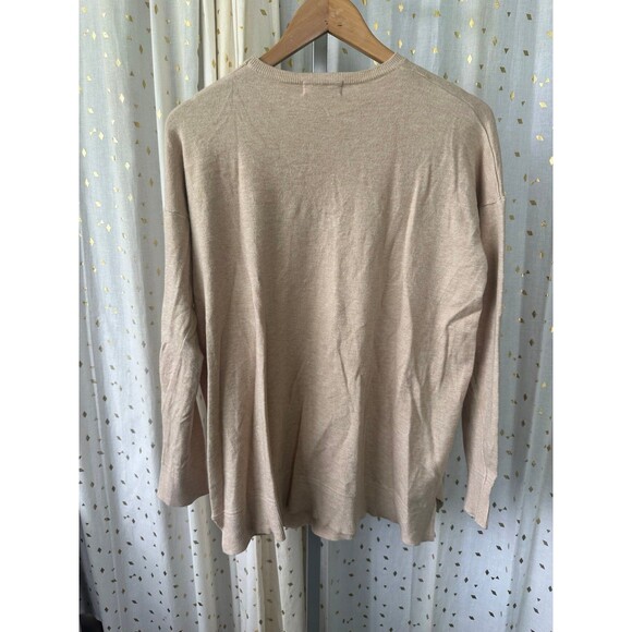 Carly Jean Women's Cashmere Blend Knit Longline Pullover Crew Neck Sweater L - Picture 4 of 6